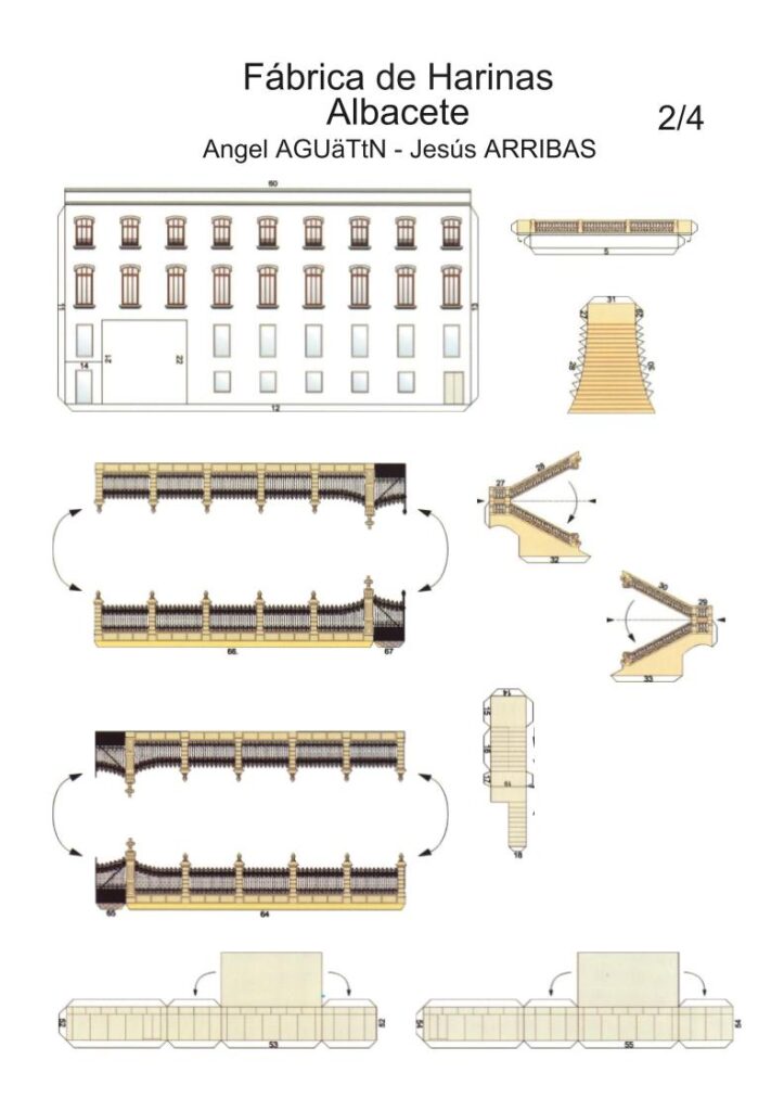 Papercraft Fábrica: Figura de papel 3D de Fábrica en PDF
